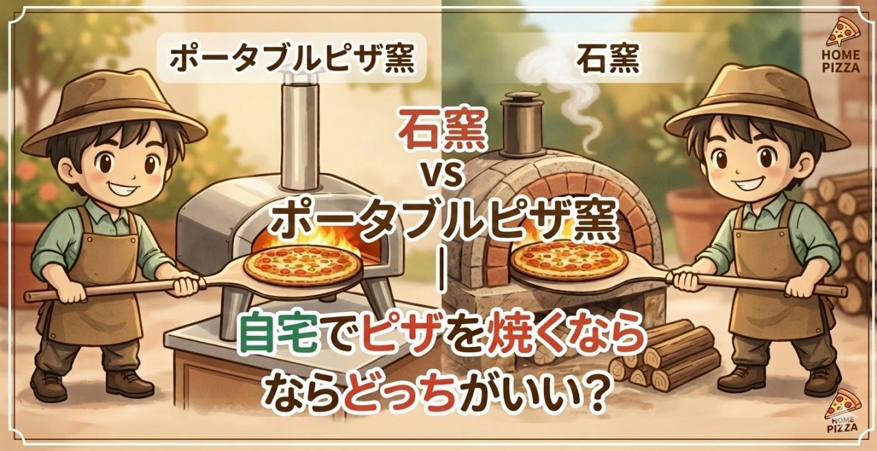 石窯 vs ポータブルピザ窯